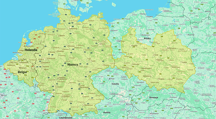 mapa, obszar lokalizacji