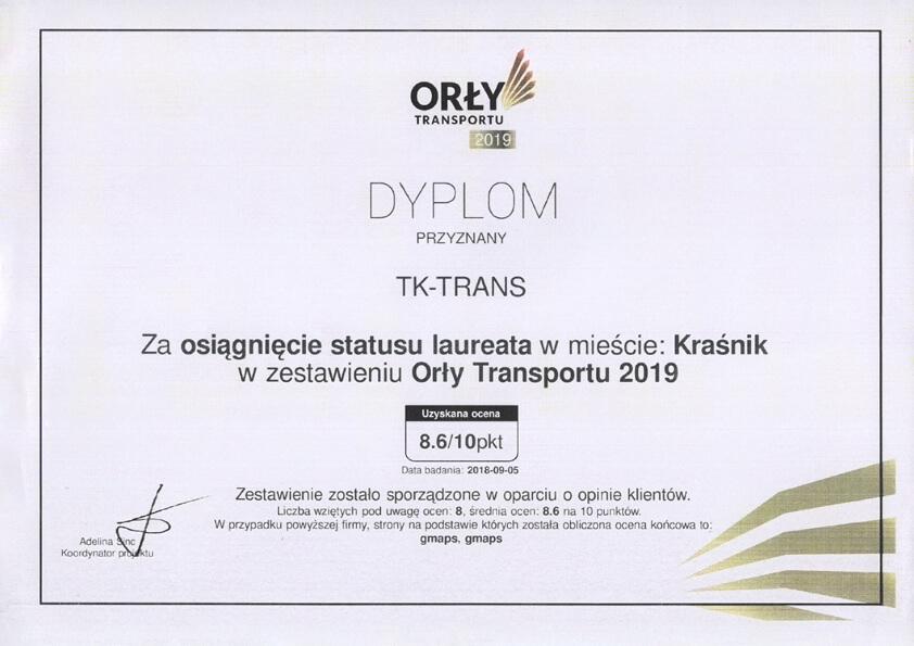 TK-TRANS - dyplom